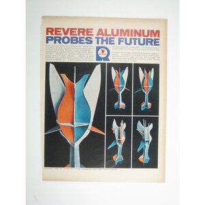 Ezio Martinelli Astra 1967 Sculpture Revere Aluminum Print Ad 1967 Vintage Art